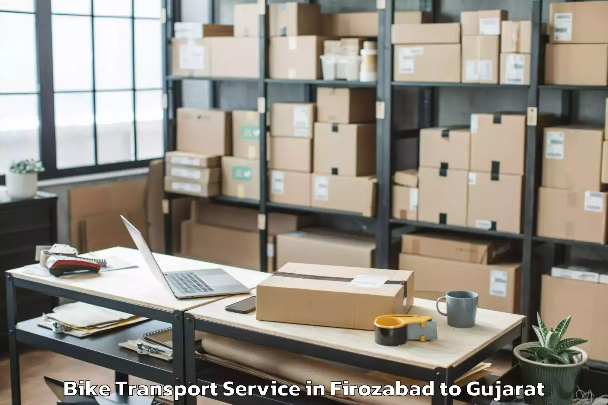 Easy Firozabad to Surat Bike Transport Booking